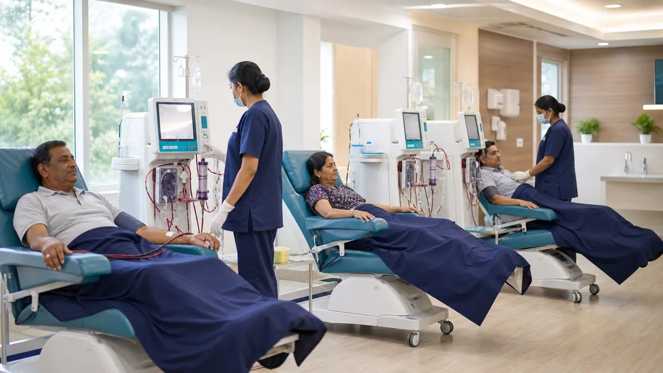 Representative dialysis treatment setting